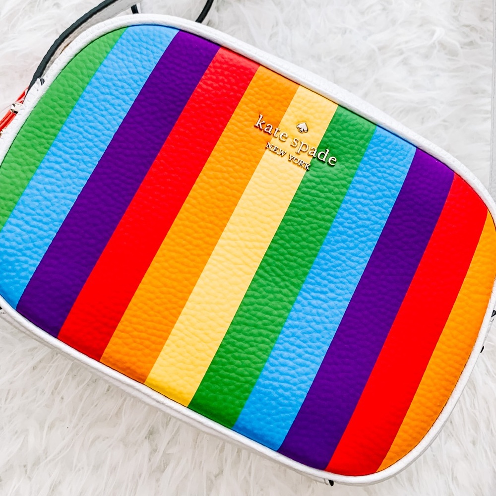 Kate Spade Kourtney Rainbow Stripe Crossbody Bag